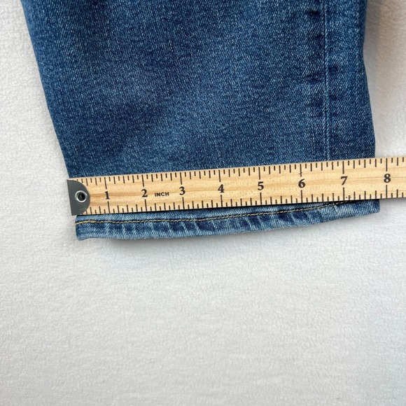 Levis Straight Leg Jeans High Rise Button Fly Dark Wash Denim‎ 26x27 - Picture 6 of 12